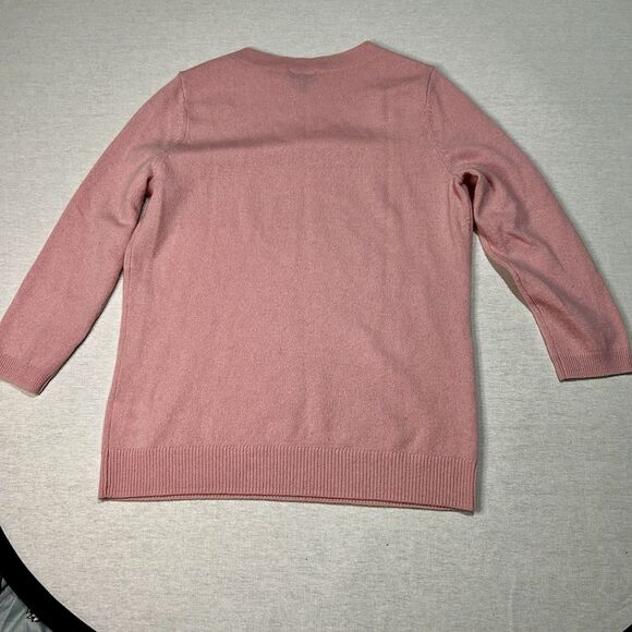 Talbots Cashmere Sweater Size SP In Pink Funnel Neck Classic Preppy Academia - Picture 2 of 4